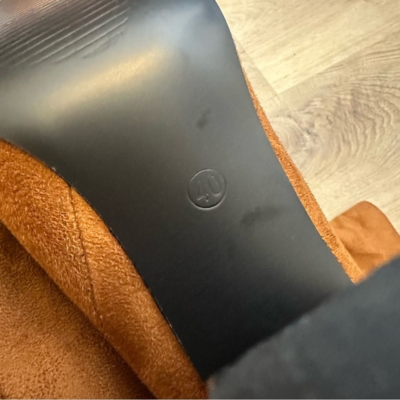 Cognac Brown Slouchy Heeled Boots size 40 - Picture 7 of 9